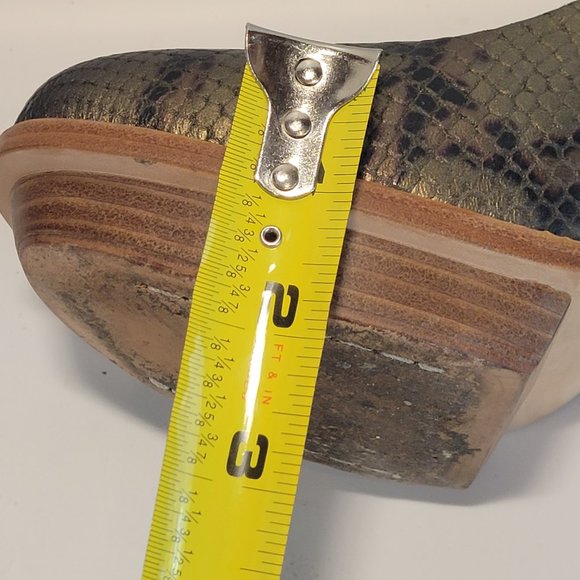 ELAINE TURNER  Size 9 Snakeskin Platform Stiletto 5" Heel Round Closed Toe - Picture 2 of 10